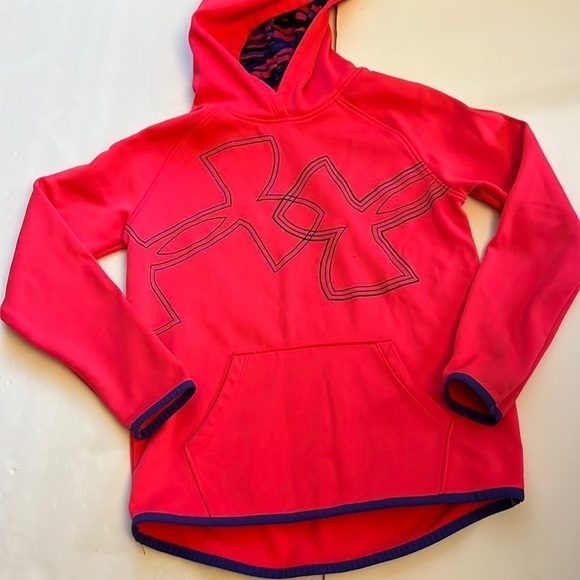 Under Armour Girl’s Pullover Coldgear Hoodie Kangaroo Pocket size Medium - Picture 1 of 7